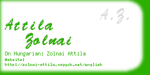 attila zolnai business card